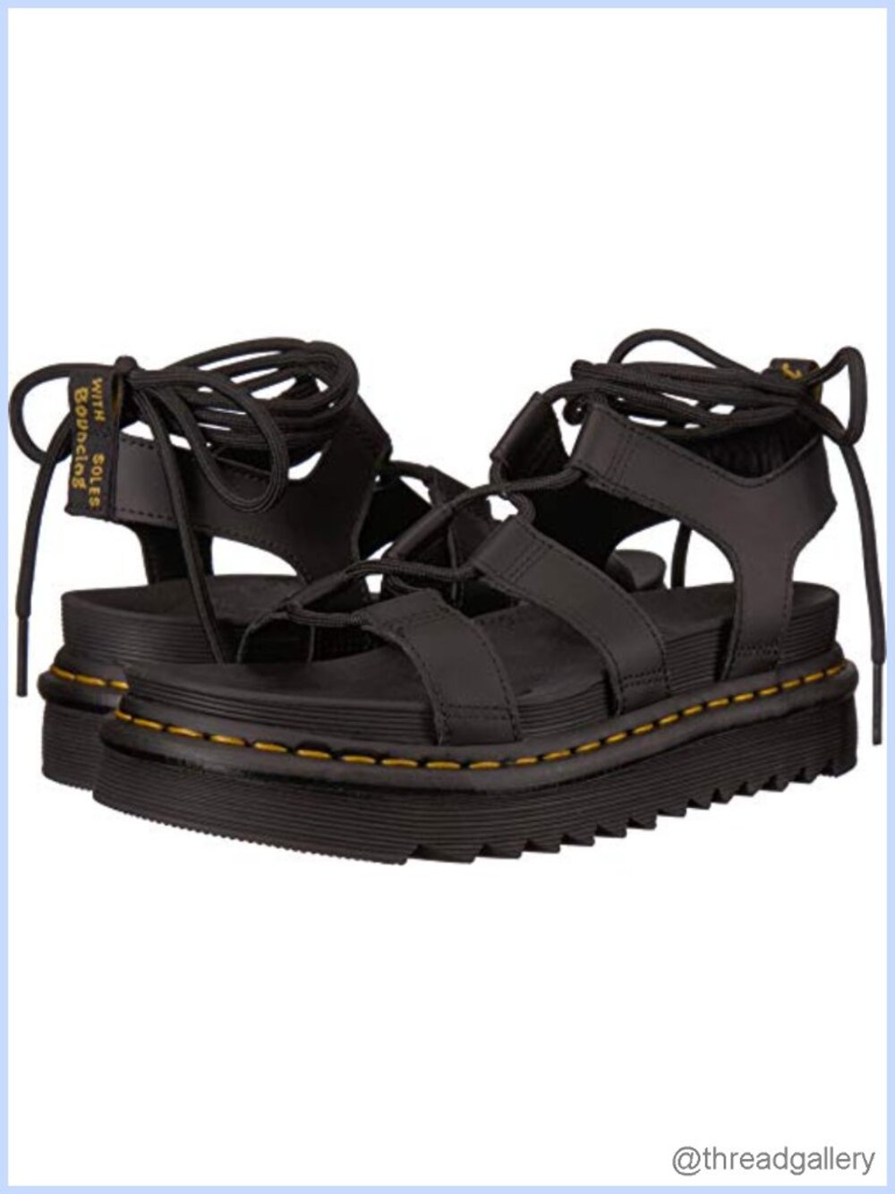 Platform Gladiator Leather Ankle Tie Sandal